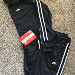 Men’s Nike Black Tracksuit with White Stripes